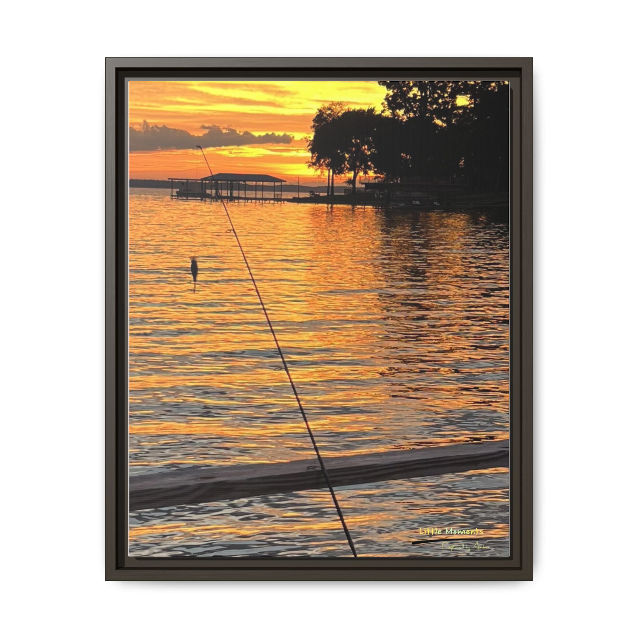 Evening Pier Matte Canvas Print — Framed Wall Art