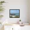 Seaside Beach Framed Canvas Print — Matte Multi-Color Coastal Wall Art