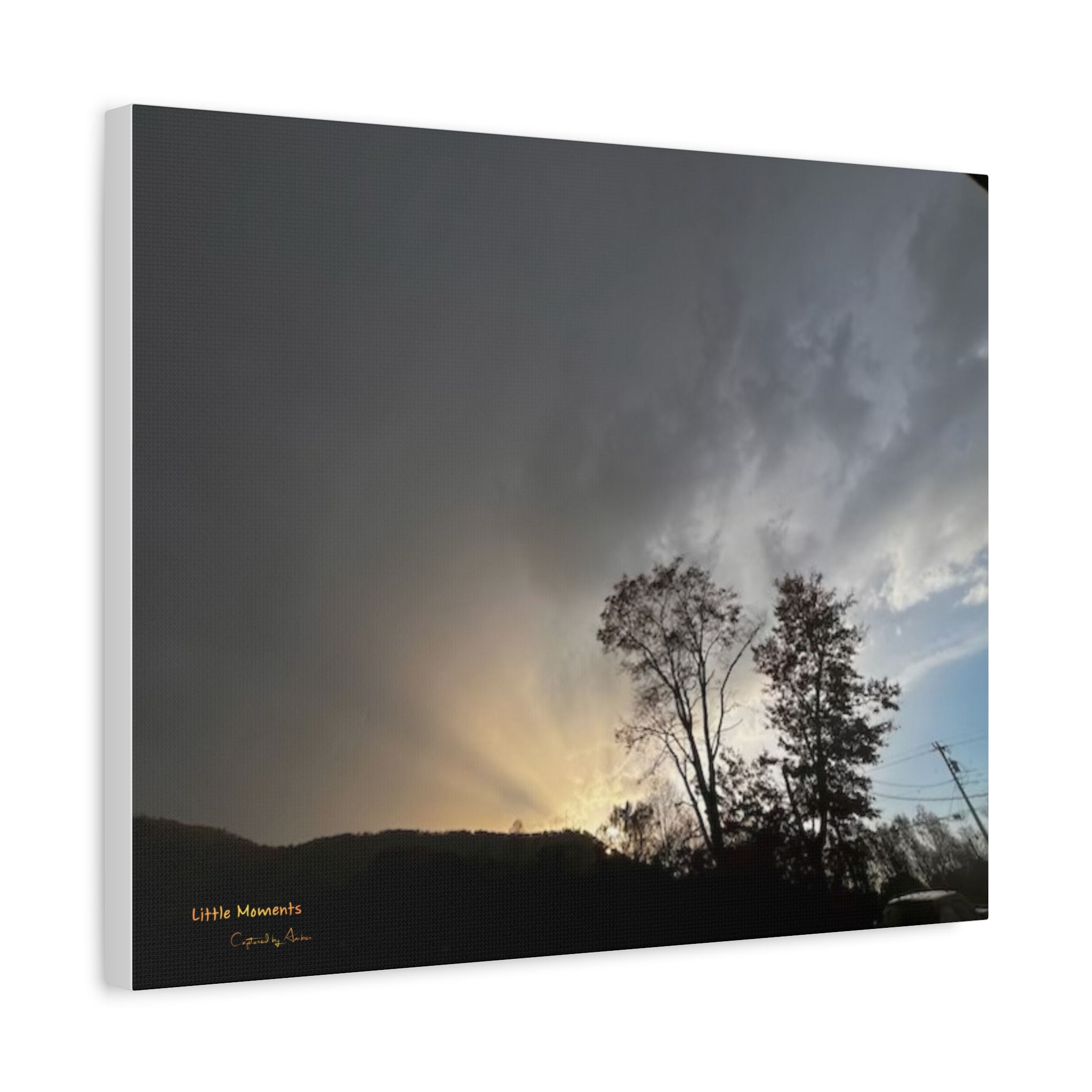 Sunset Storm Matte Canvas Print — 'Little Moments' Landscape Wall Art