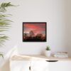 Appalachian Red Sky1 Canvas Print — Framed Sunset Silhouette Wall Art