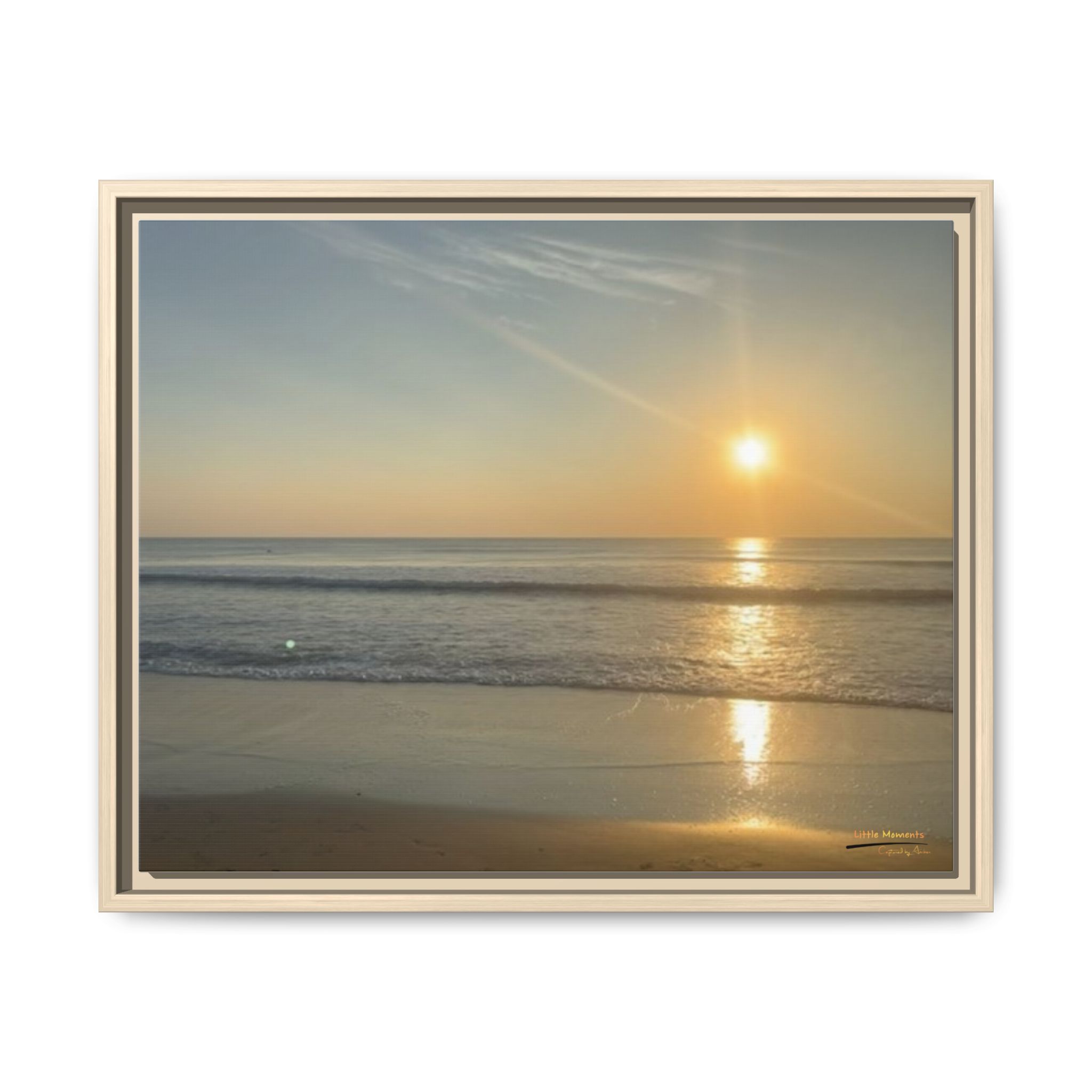 15243211826805857774_2048.jpeg Sunrise Over Ocean Matte Canvas Framed Wall Art — Serene Ocean Photography Print