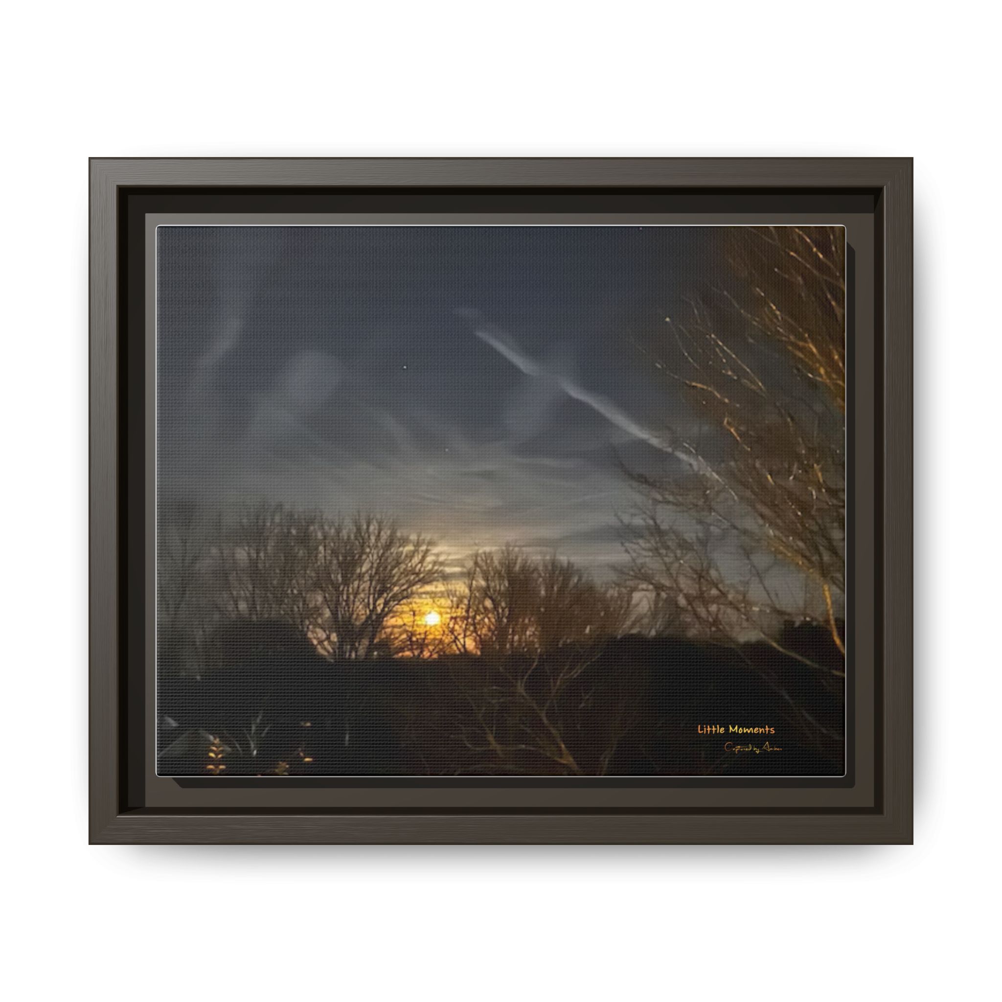 15329448819769720200_2048.jpeg Moonlit Trees Framed Matte Canvas Print — Golden Moonrise