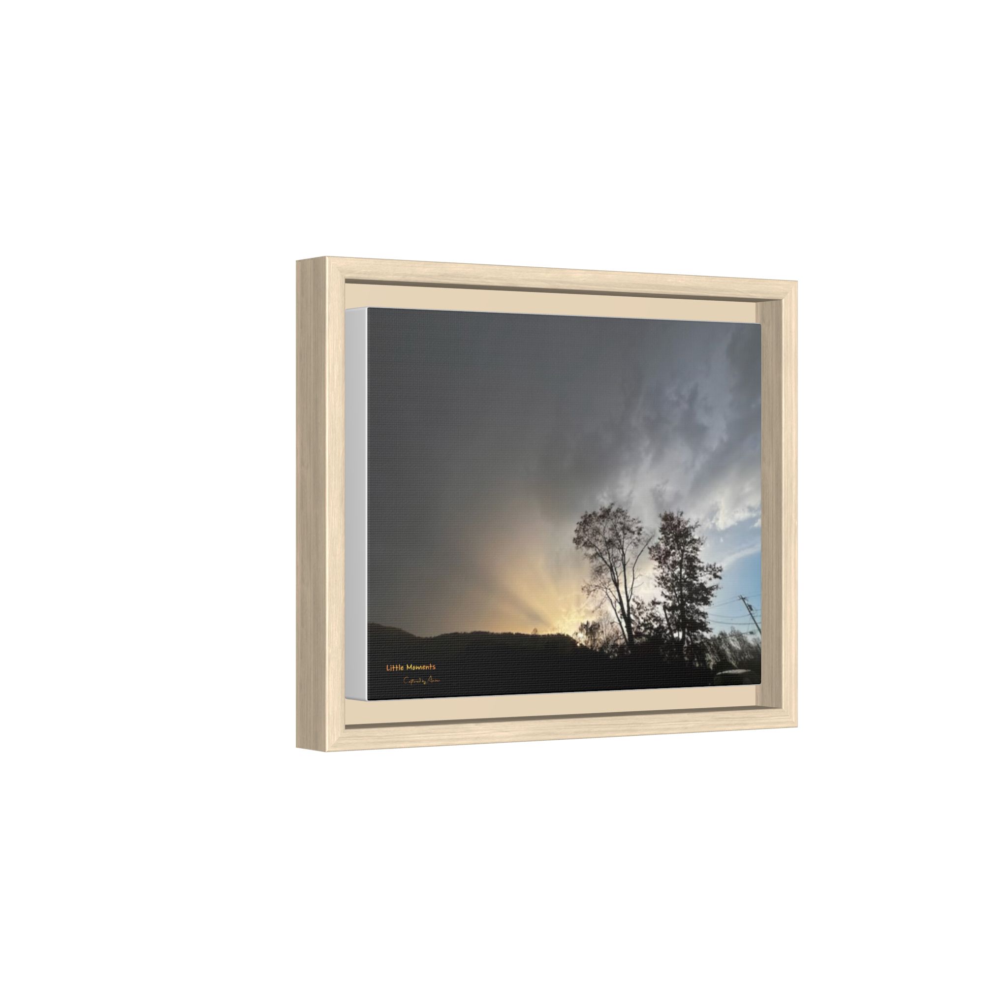 Sunset Storm Framed Matte Canvas Wall Art