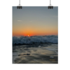 Crashing Waves Sunset Poster — Rolled Beach Wall Art
