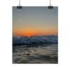 Crashing Waves Sunset Poster — Rolled Beach Wall Art