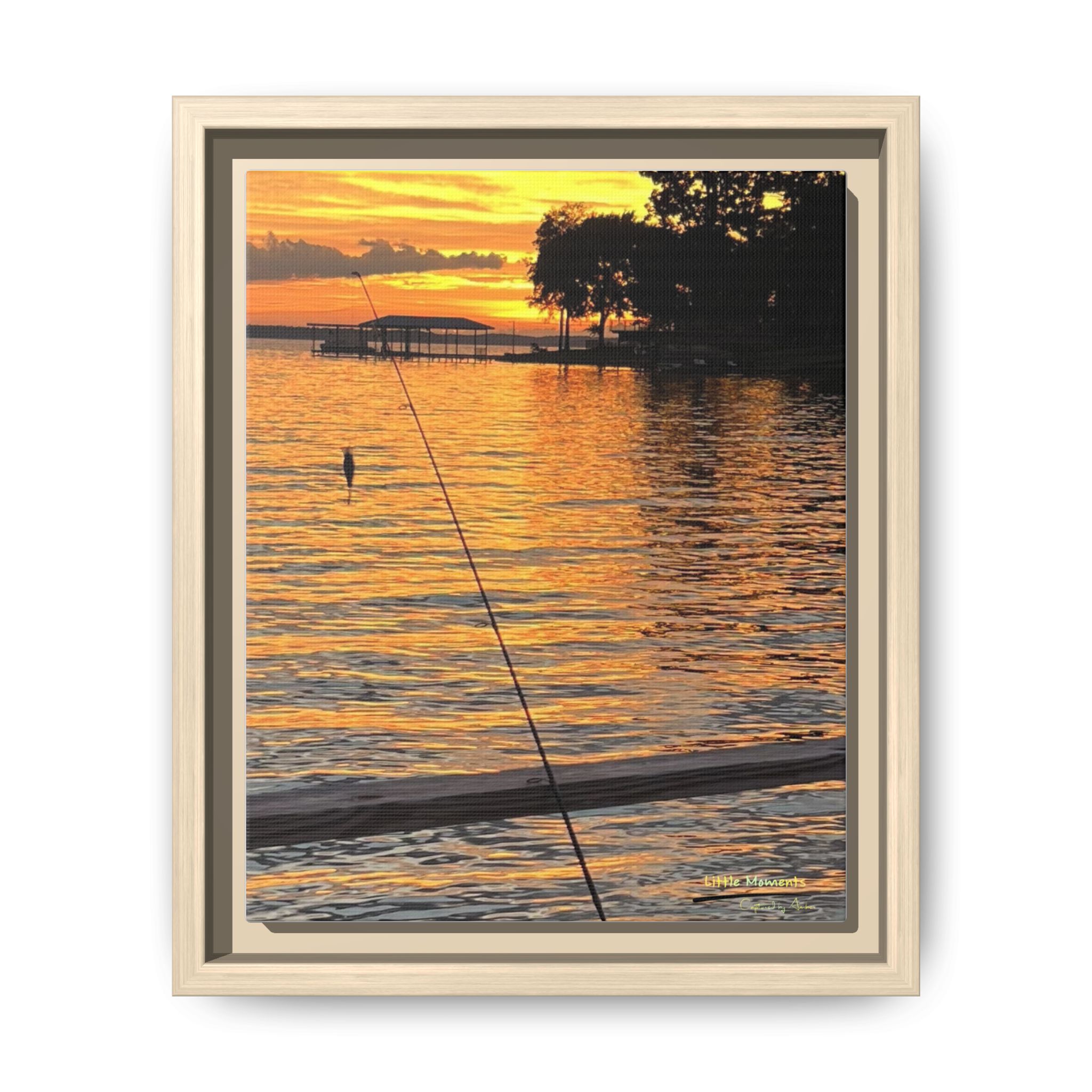 Evening Pier Matte Canvas Print — Framed Wall Art