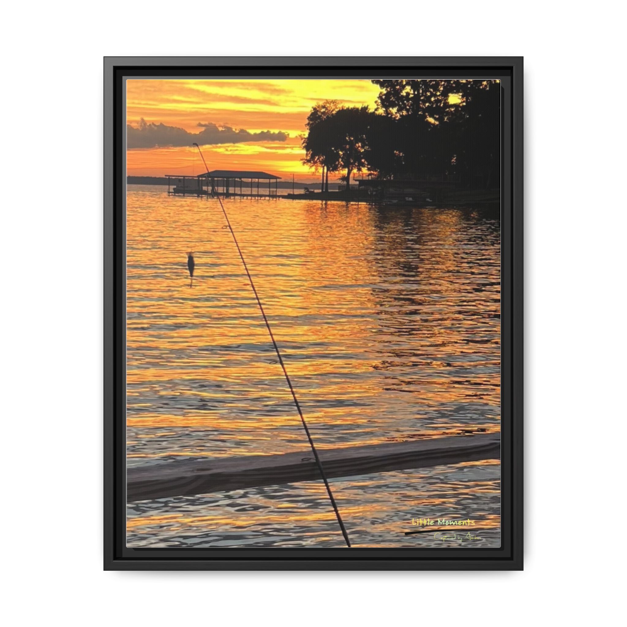 Evening Pier Matte Canvas Print — Framed Wall Art