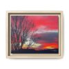 Vibrant Red Sky Framed Canvas Print — Vibrant Red Sky Wall Art