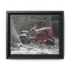 159759261204860812_2048.jpeg Vintage Red Tractor in Snow — Framed Matte Canvas Wall Art