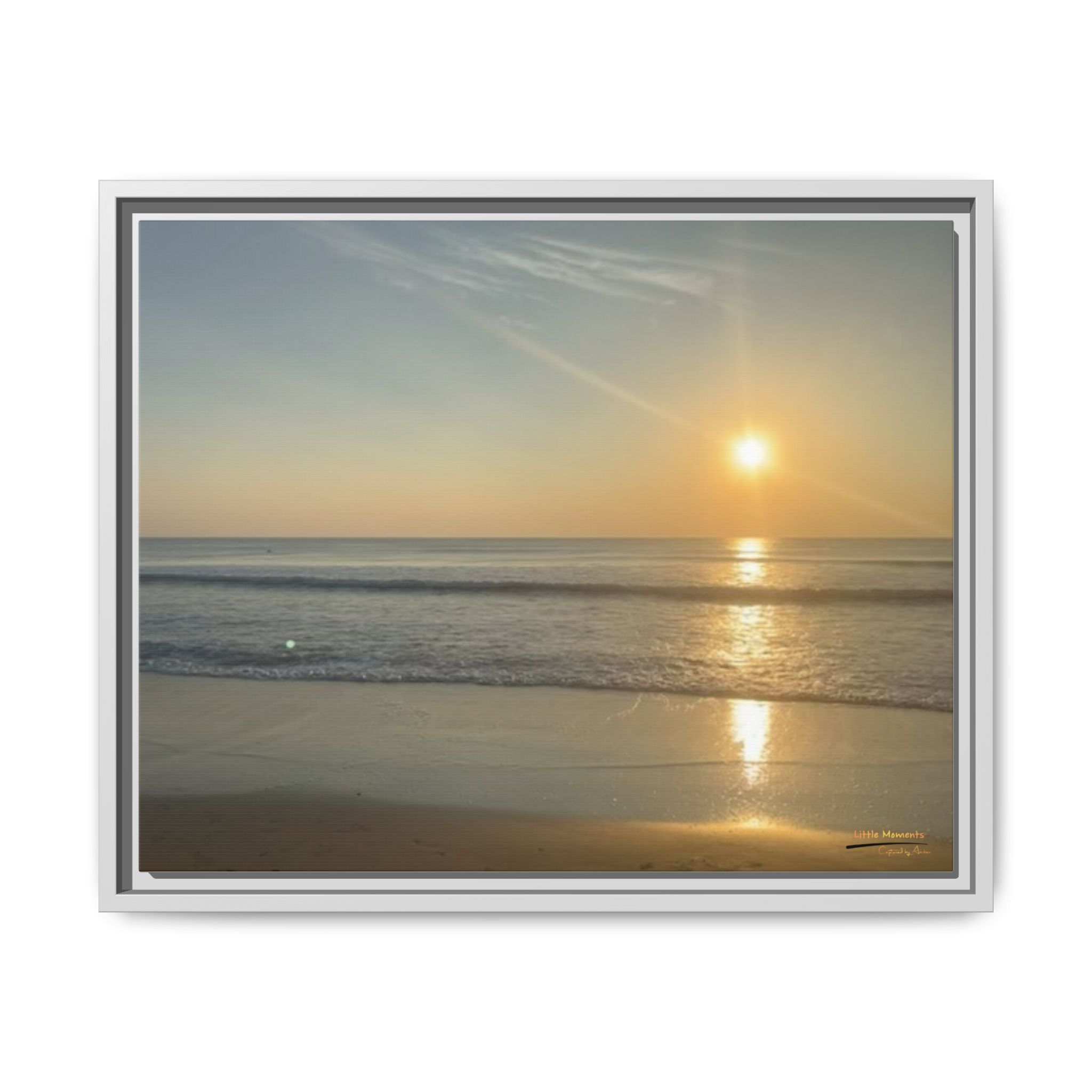 16099047900534434695_2048.jpeg Sunrise Over Ocean Matte Canvas Framed Wall Art — Serene Ocean Photography Print