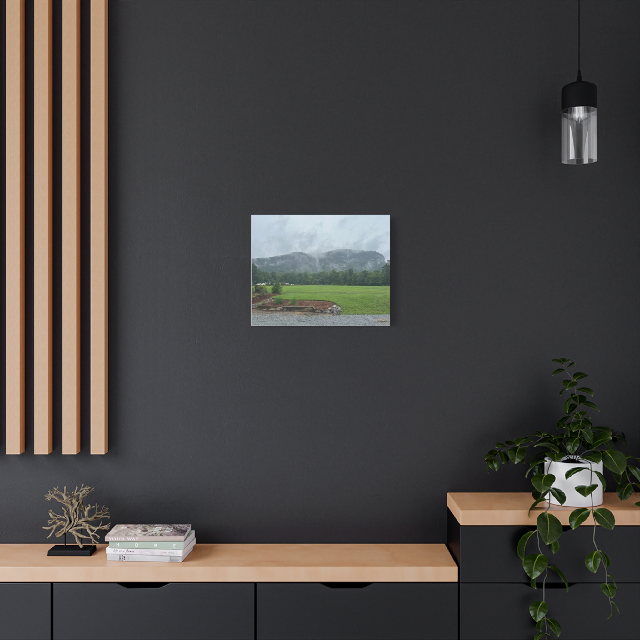 16099556905185308191_2048.jpeg Misty Mountain Landscape Canvas Print — Stretched Matte Wall Art
