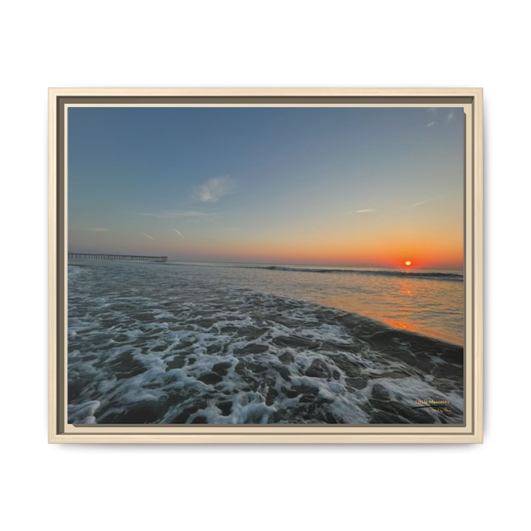 Rolling Sunset Waves Canvas Print — Ocean Waves Wall Art