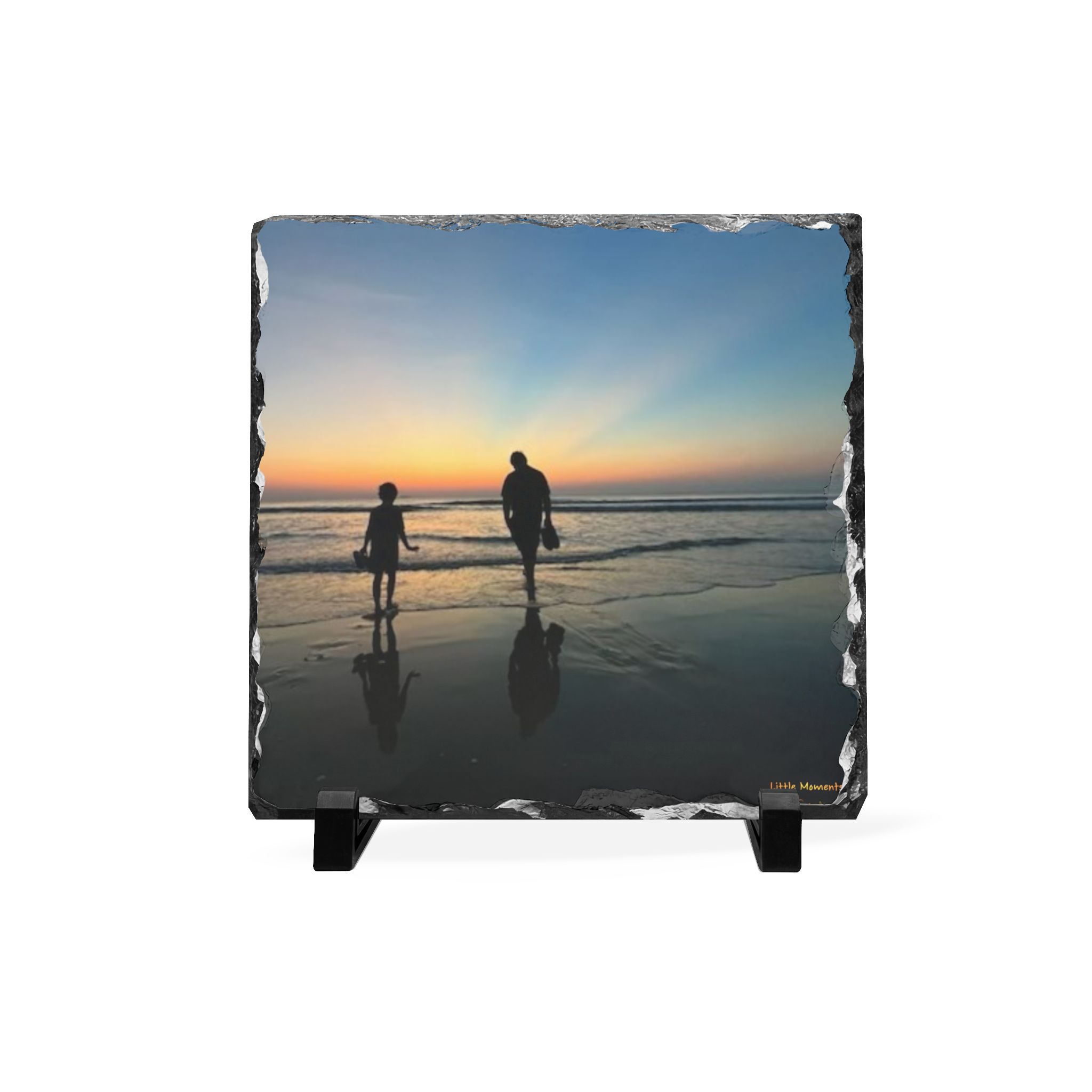 Father and Child Silhouette Photo Plaque (Father & Child)
