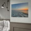 Rolling Sunset Waves Rolled Poster — Ocean Beach Sunset Wall Art
