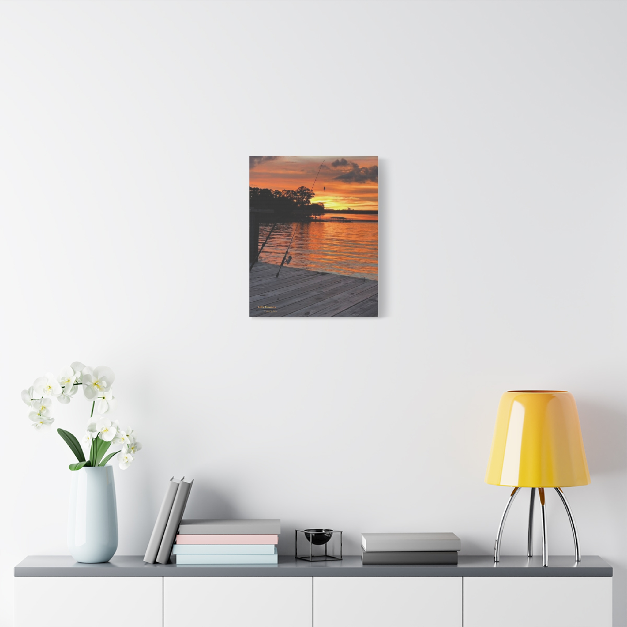 Evening Pier Canvas Wall Art — Matte Stretched Canvas