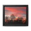 Appalachian Red Sky1 Canvas Print — Framed Sunset Silhouette Wall Art