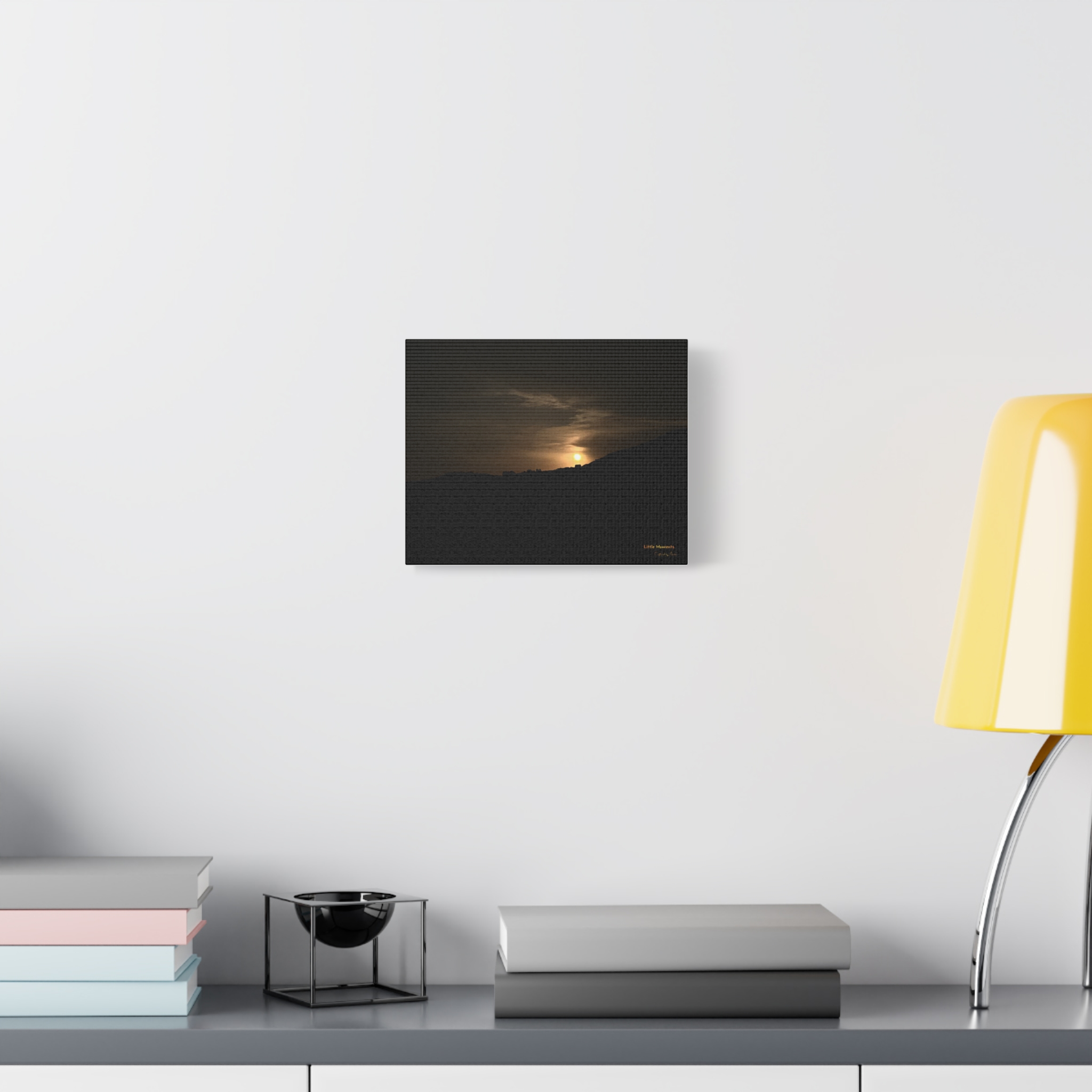 16303271079592477740_2048.jpeg Moon Glow Ridge Canvas Print — Moody Golden Dusk Wall Art