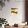 Palm Trees at Dusk Matte Poster — Tropical Beach Wall Art (Horizontal)