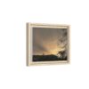 Passing Storm Framed Matte Canvas Print — Golden Sunrise Landscape
