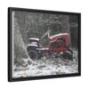 16591177038057548903_2048.jpeg Vintage Red Tractor in Snow — Framed Matte Canvas Wall Art