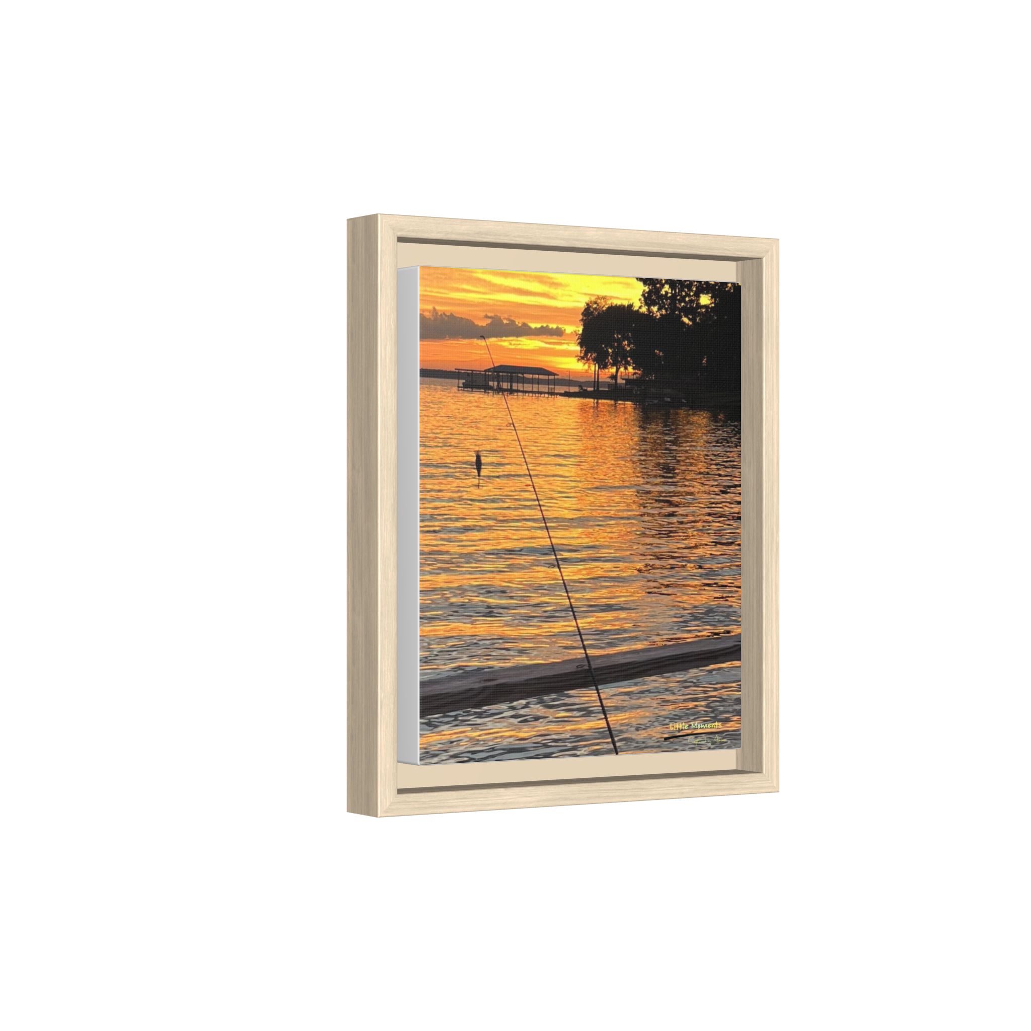 Evening Pier Matte Canvas Print — Framed Wall Art