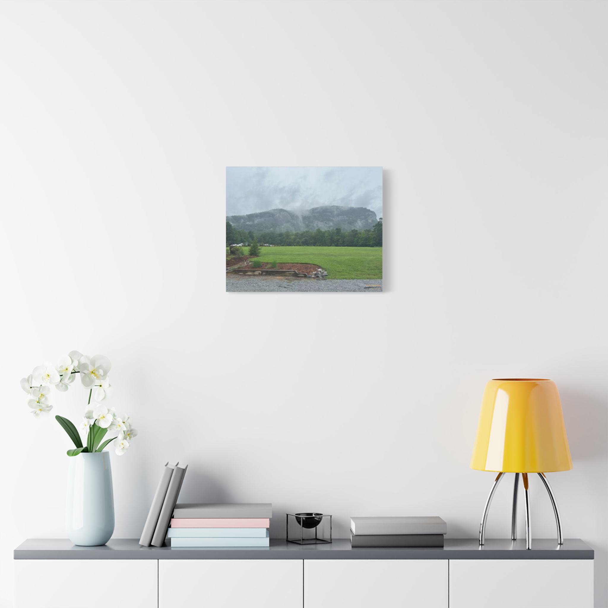 16705929511766217889_2048.jpeg Misty Mountain Landscape Canvas Print — Stretched Matte Wall Art