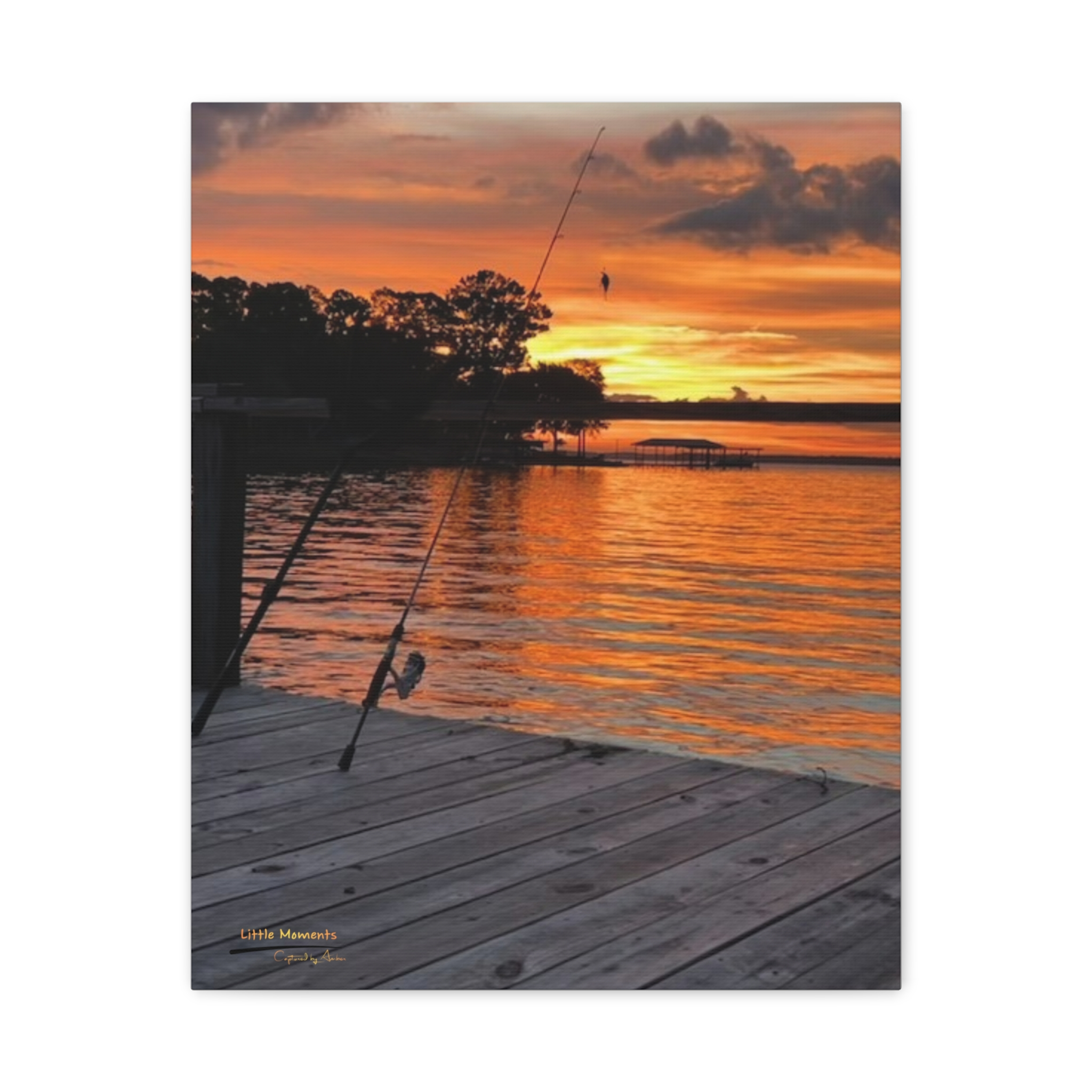Evening Pier Canvas Wall Art — Matte Stretched Canvas