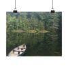 Canoe at Dawn Matte Poster — Tranquil Lake Wall Art