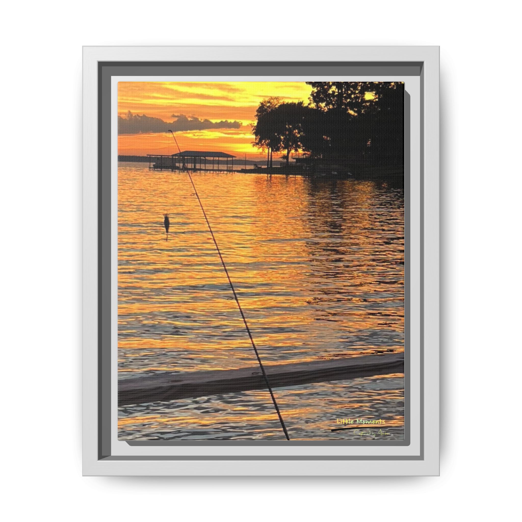 Evening Pier Matte Canvas Print — Framed Wall Art