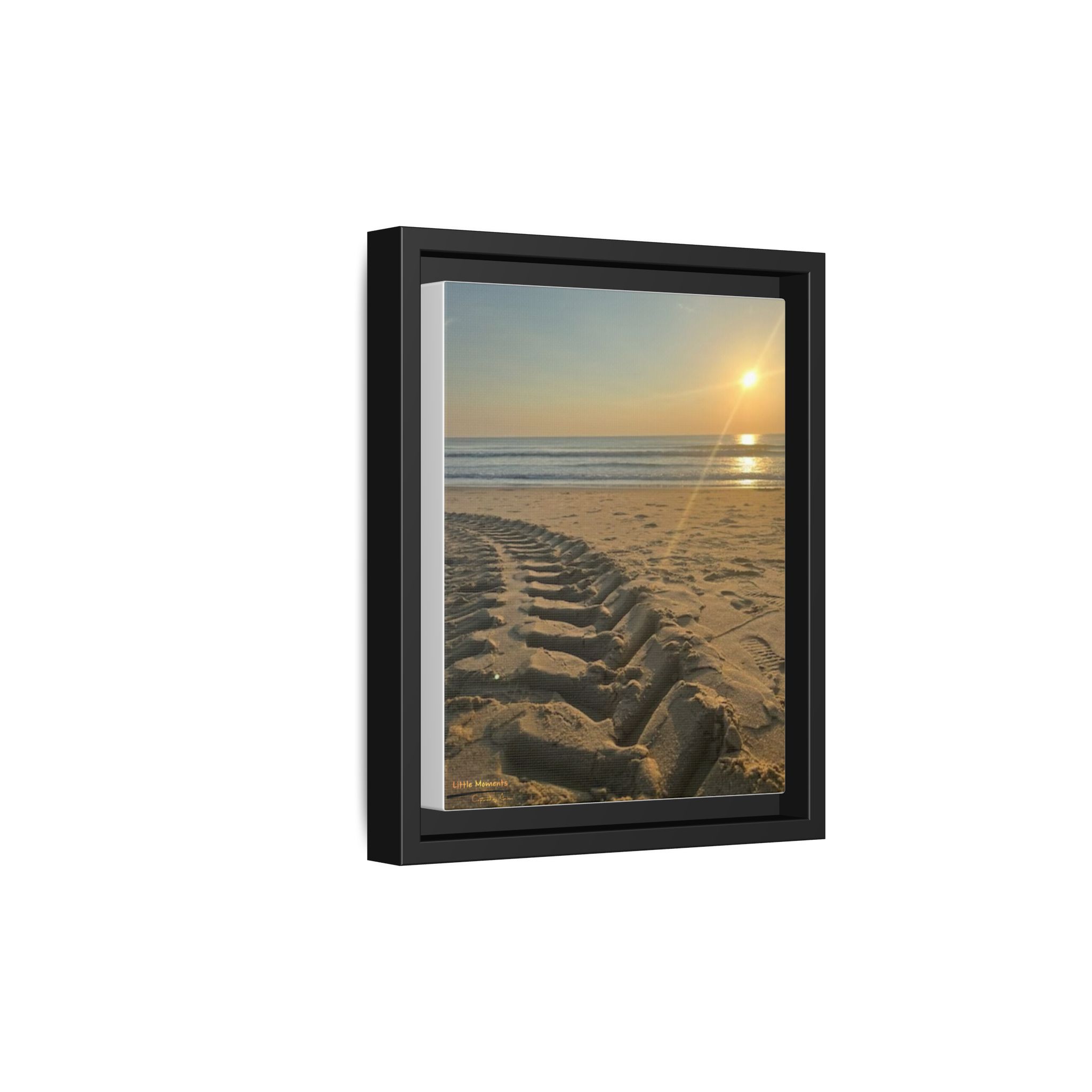 17013059704006141170_2048.jpeg Sunset Beach Tire Track framed Canvas — Tire Track Seashore Wall Art