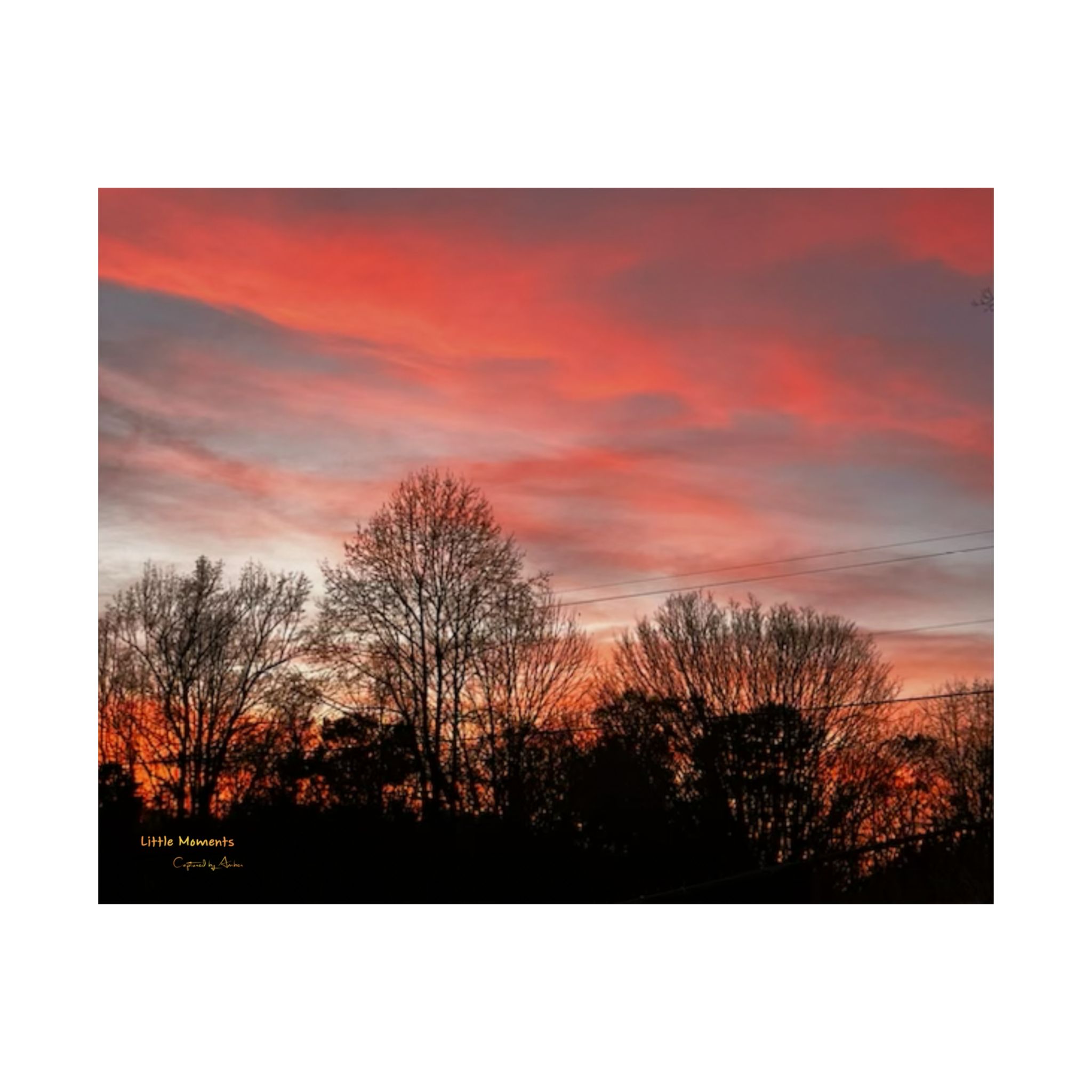 Appalachian Red Sky 1 Poster — Red Sky Landscape Wall Art