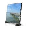Pier Over Calm Seas Desk Plaque — Serene Ocean Photo Desk Art