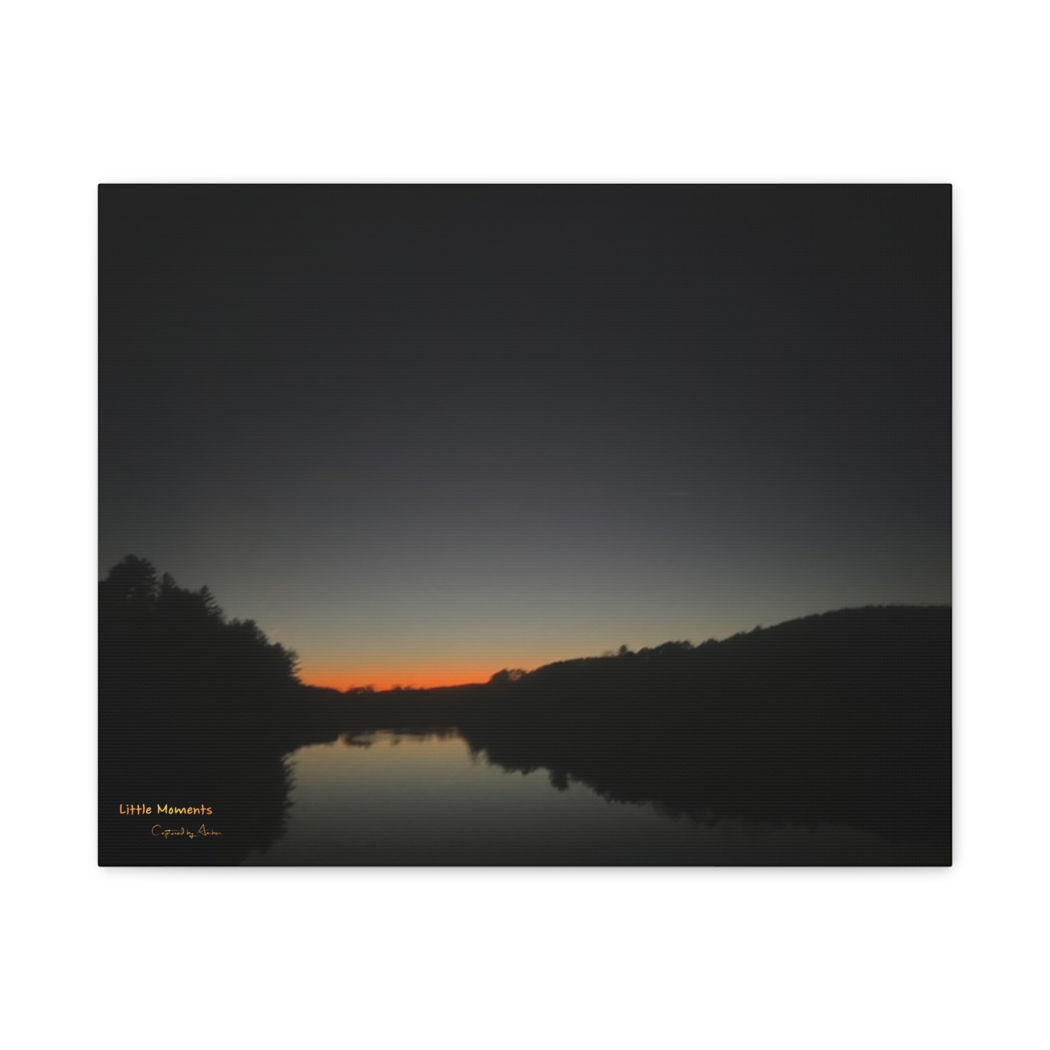 17551920282985443635_2048.jpeg Calm Lake sunset Matte Canvas Print — Tranquil Nature Wall Art