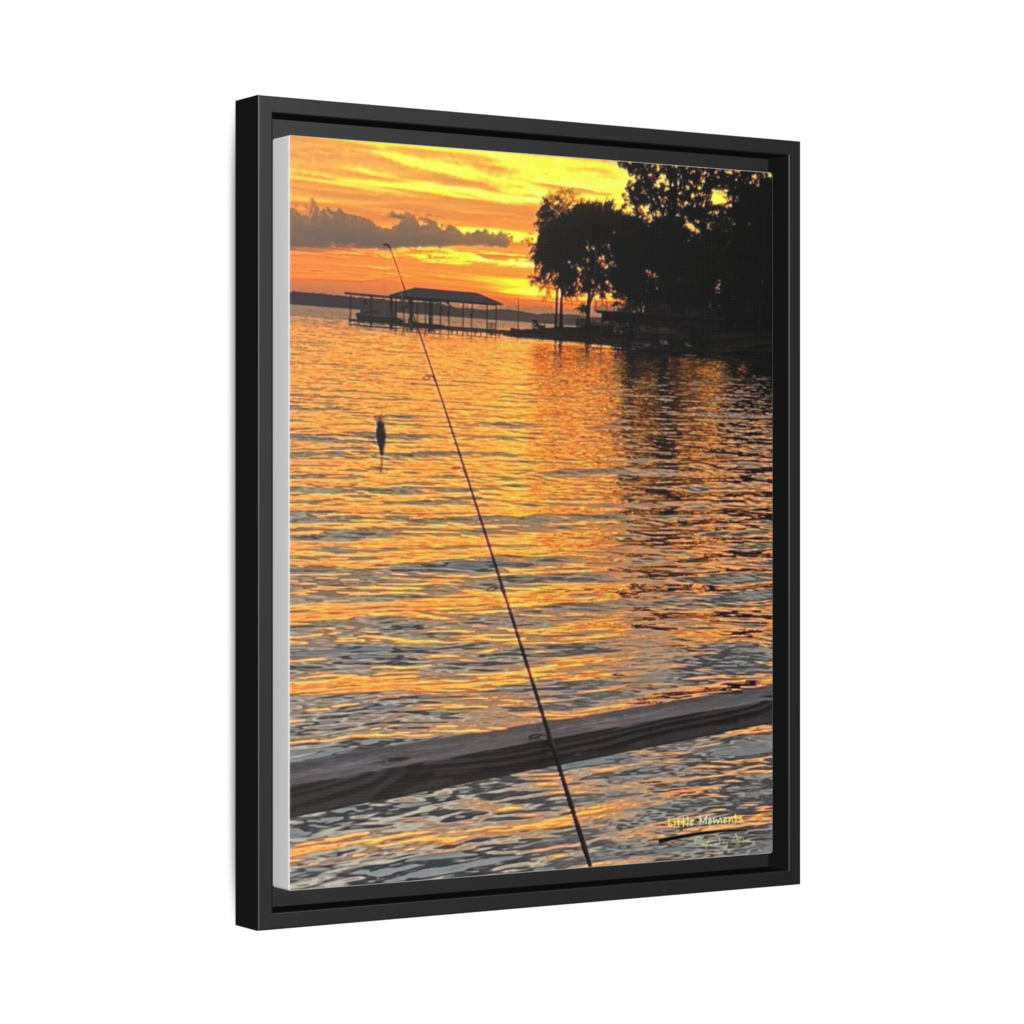 Evening Pier Matte Canvas Print — Framed Wall Art