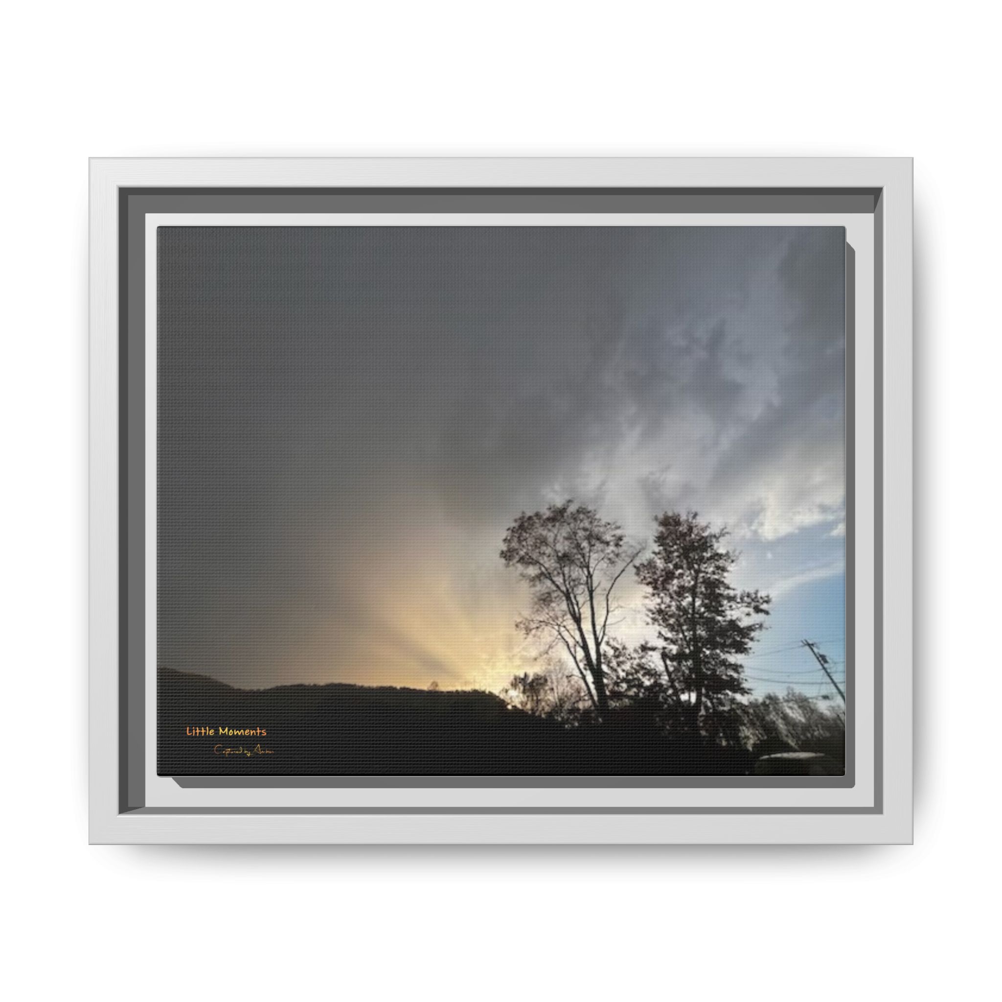 Sunset Storm Framed Matte Canvas Wall Art