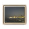 City Lights at Night series2 Framed Matte Canvas Print — Nighttime Coastal Cityscape
