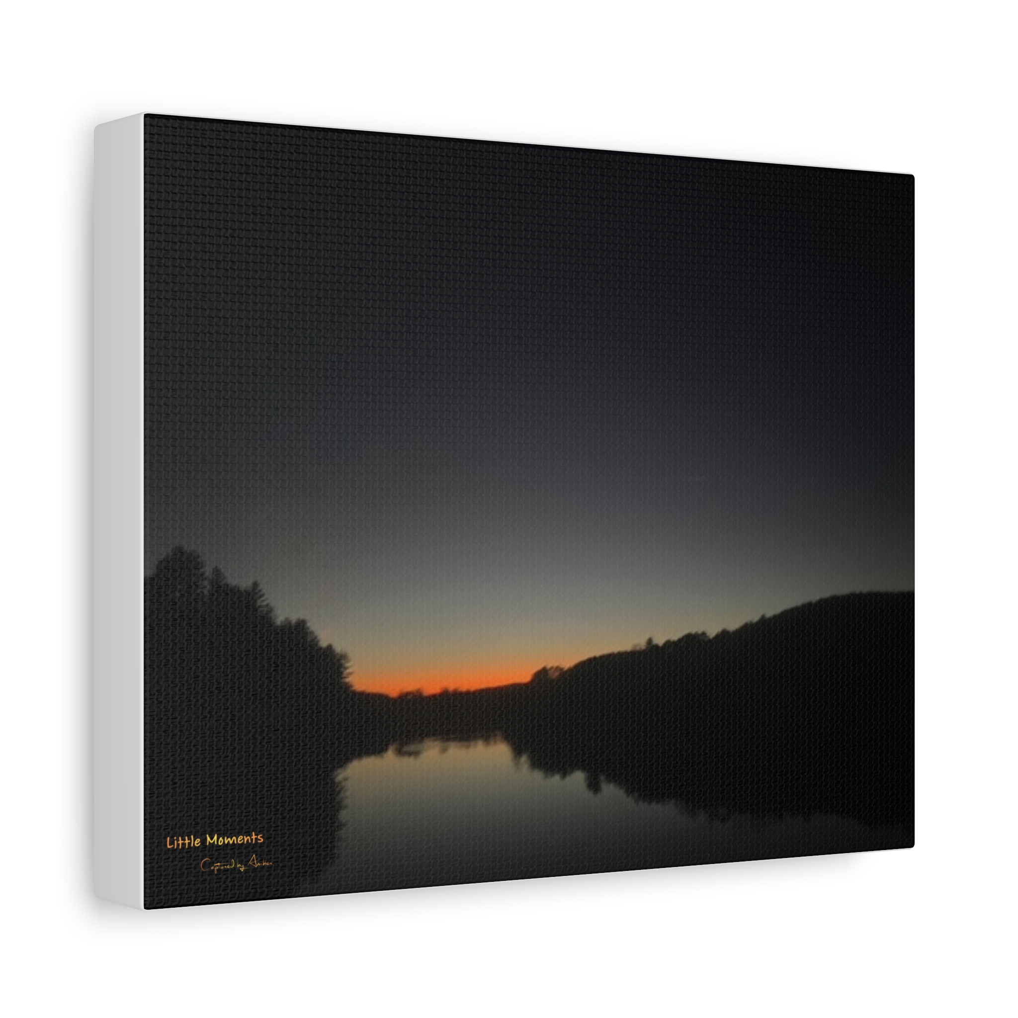 17990740098022990540_2048.jpeg Calm Lake sunset Matte Canvas Print — Tranquil Nature Wall Art