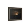 Moon Glow Ridge Framed Matte Canvas Print — moon Over Silhouette Landscape