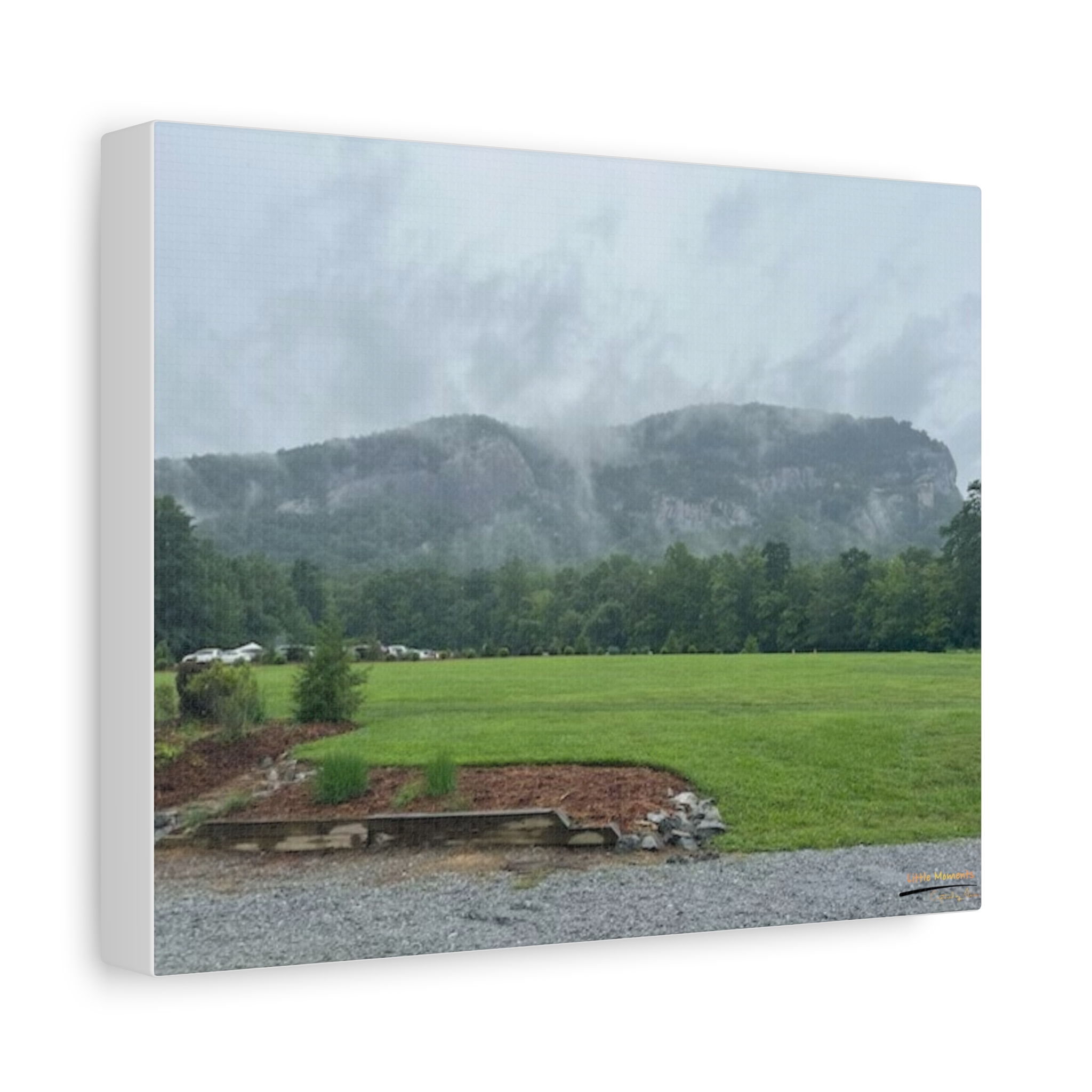 18233530808859908676_2048.jpeg Misty Mountain Landscape Canvas Print — Stretched Matte Wall Art