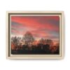 Appalachian Red Sky1 Canvas Print — Framed Sunset Silhouette Wall Art