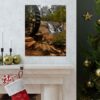 Waterwheel Waterfall Matte Poster — Rustic Nature Wall Art