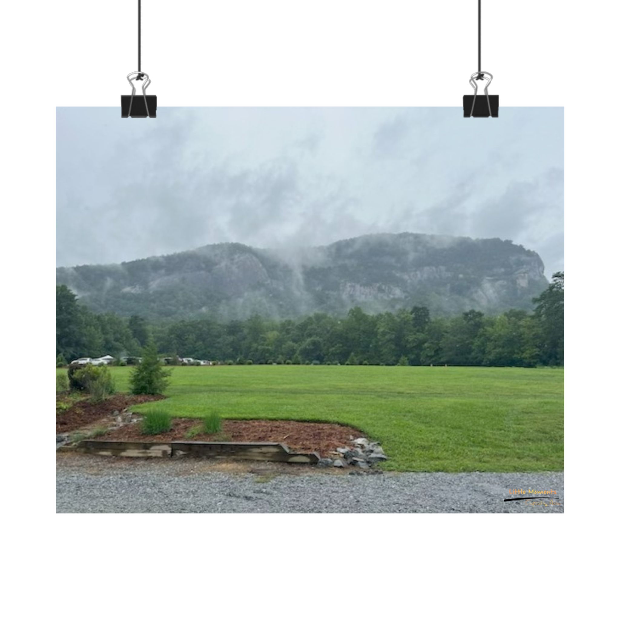 Misty Mountain Landscape Poster — Matte Horizontal Nature Print