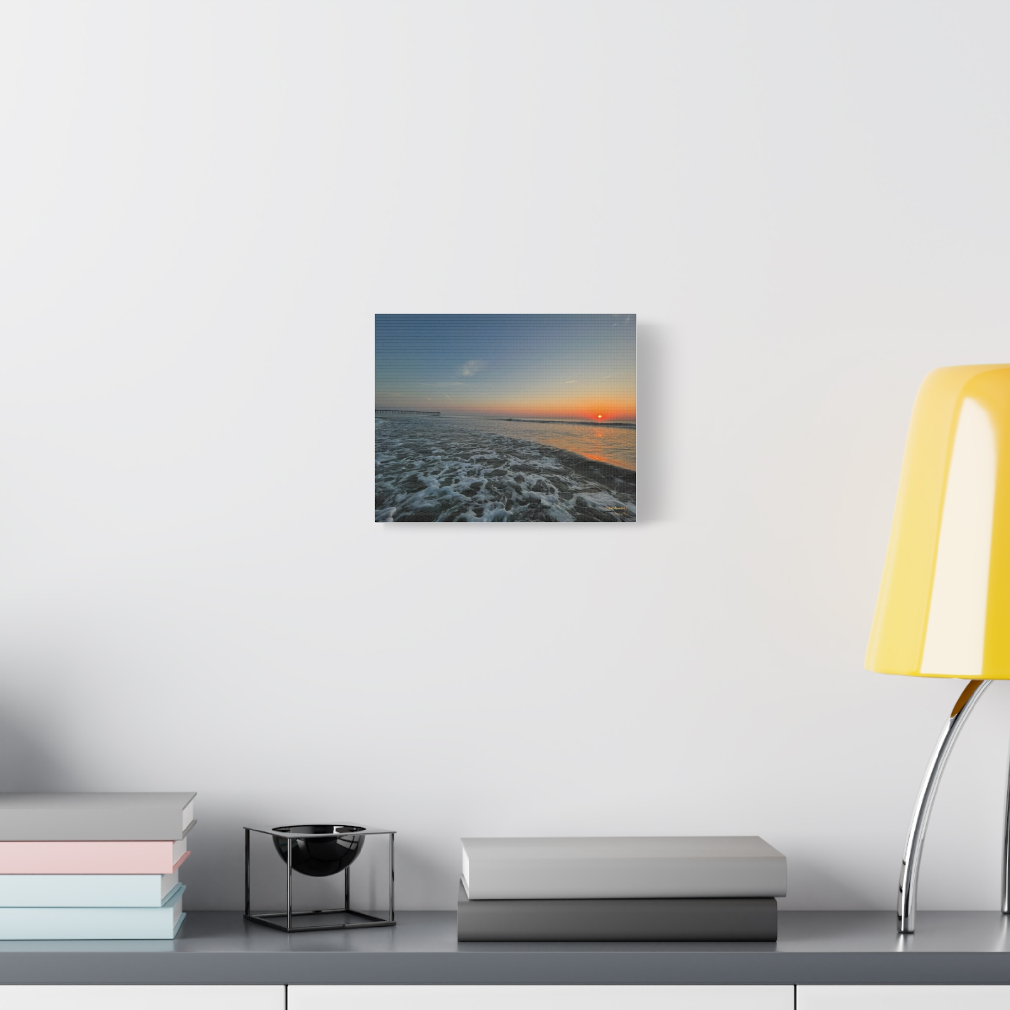 18438703512344996709_2048.jpeg Rolling Sunset Waves Canvas Print — Seaside Waves Matte Stretched Wall Art