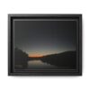Calm Lake Sunset Matte Canvas Framed Print — Tranquil Nature Wall Art