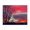 Vibrant Red Sky Poster — Vibrant Red Sky Landscape Wall Art (Rolled Poster)