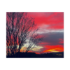 Vibrant Red Sky Poster — Vibrant Red Sky Landscape Wall Art (Rolled Poster)