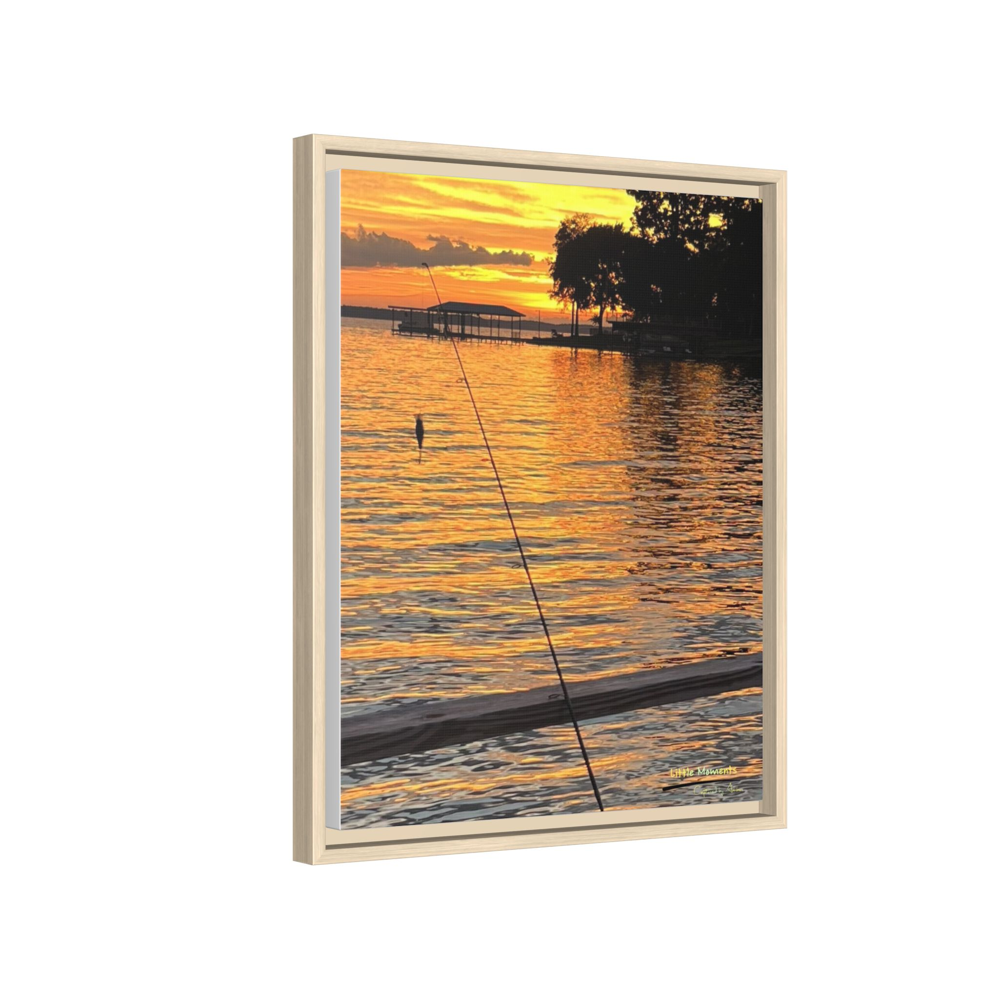 Evening Pier Matte Canvas Print — Framed Wall Art