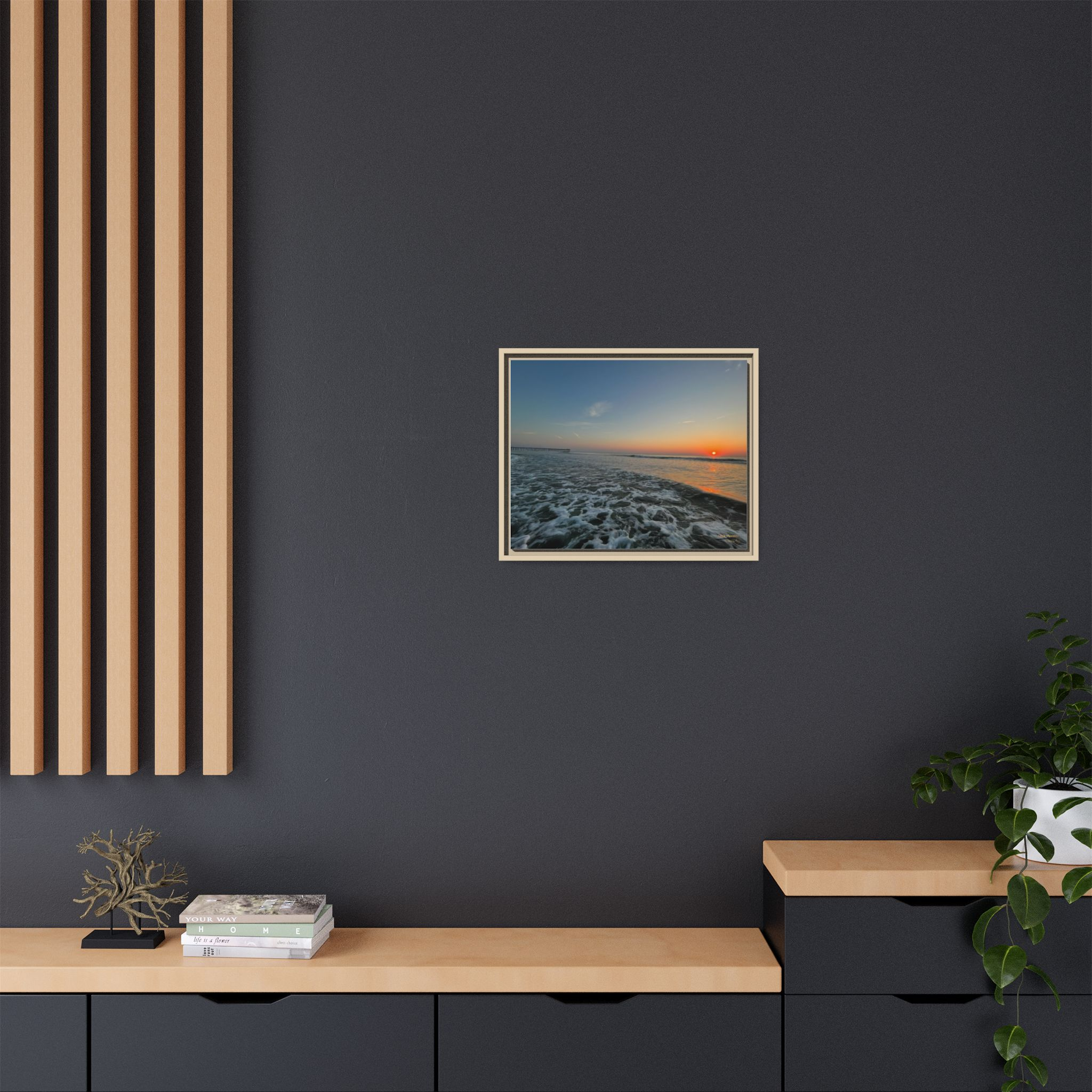 Rolling Sunset Waves Canvas Print — Ocean Waves Wall Art