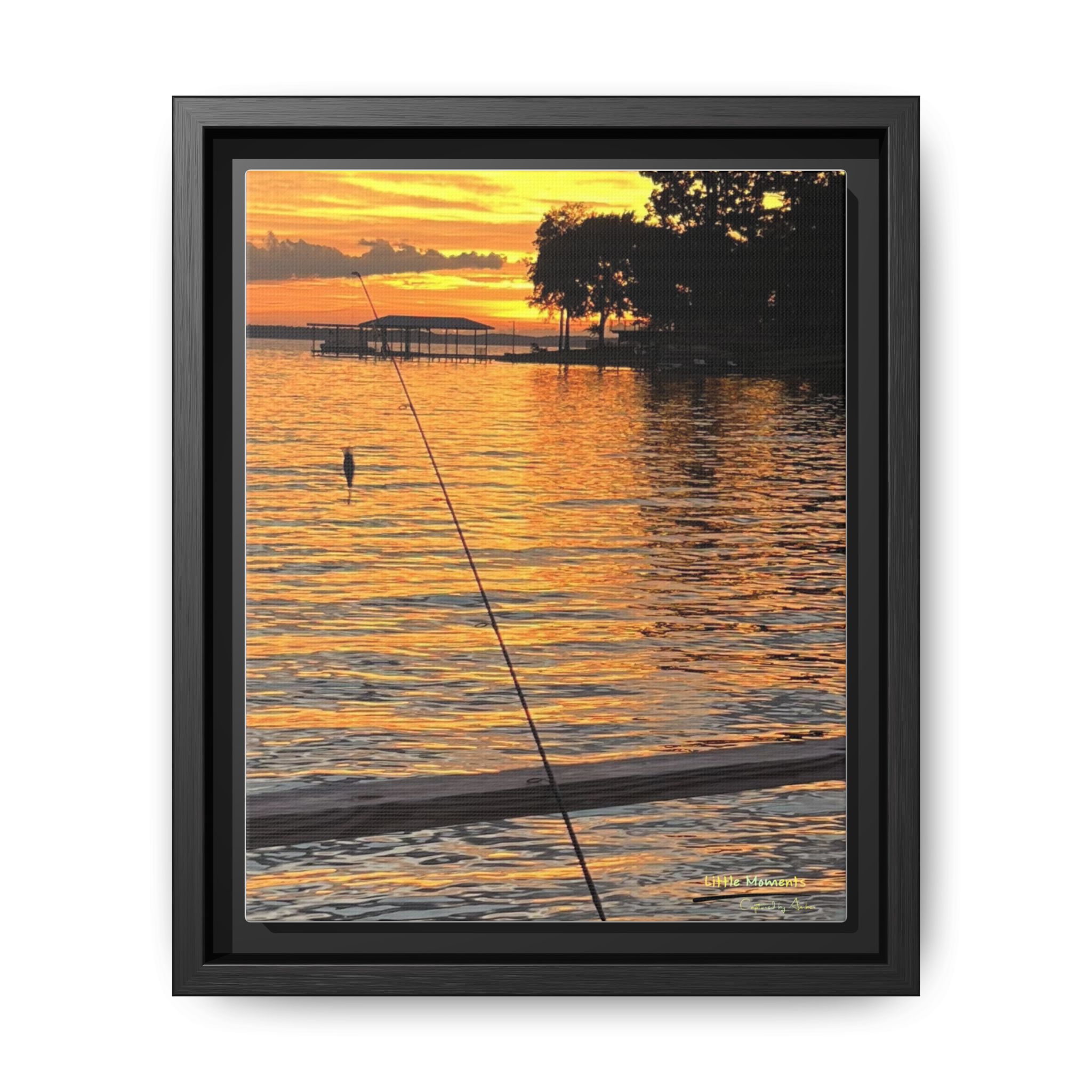 Evening Pier Matte Canvas Print — Framed Wall Art