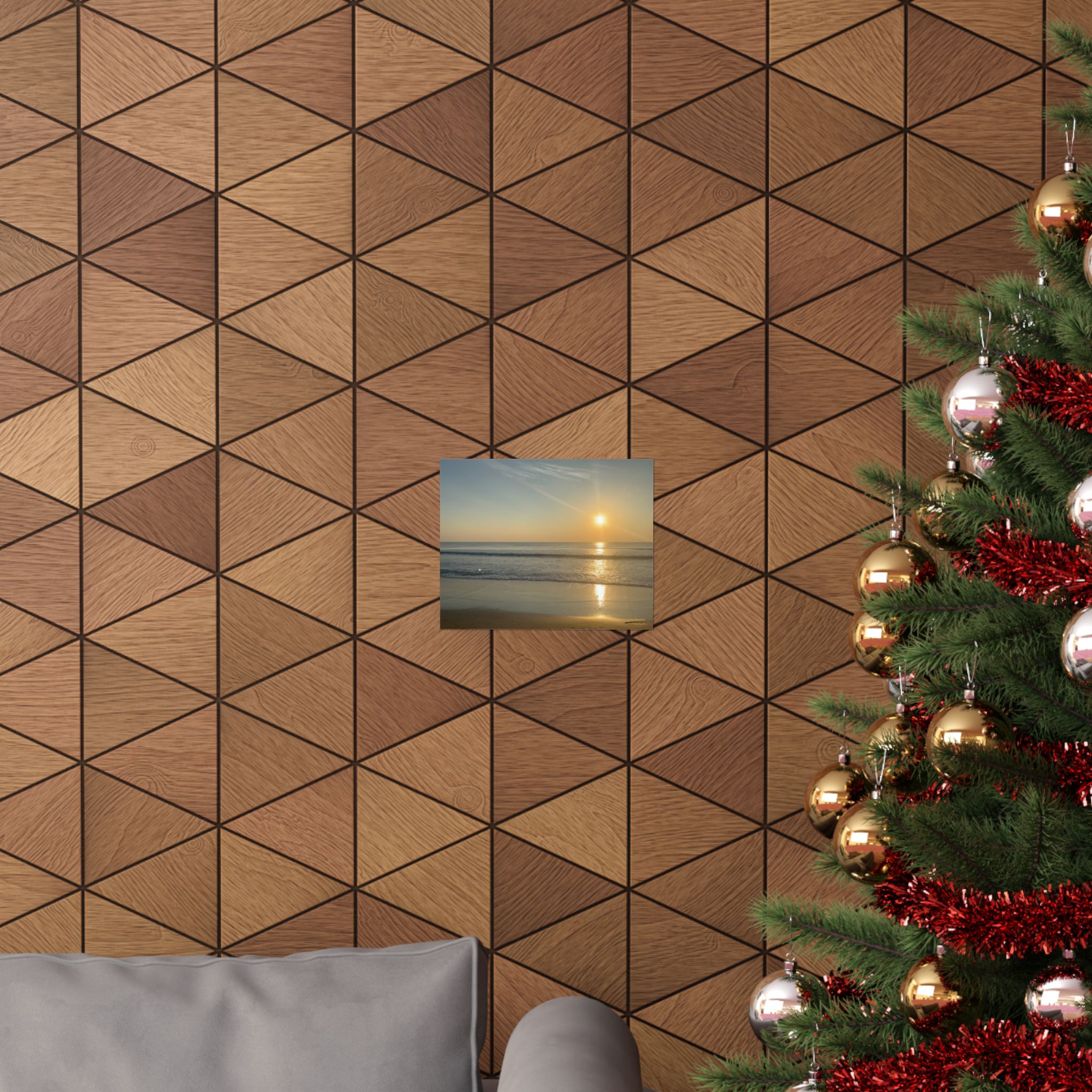 Sunrise Over Ocean Poster — Matte Horizontal Ocean Wall Art